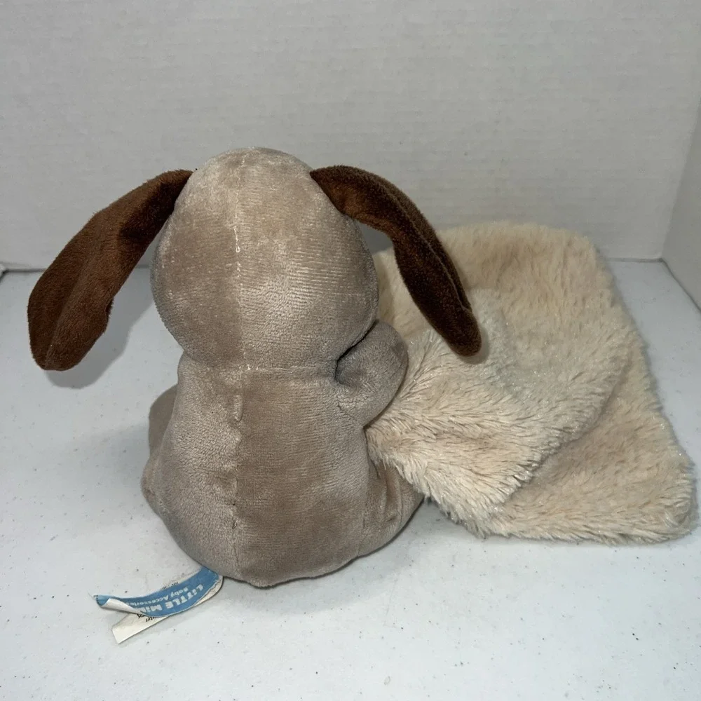 Little Mimos Brown Puppy Dog Tan Security Blanket Plush Stuffed Lovey